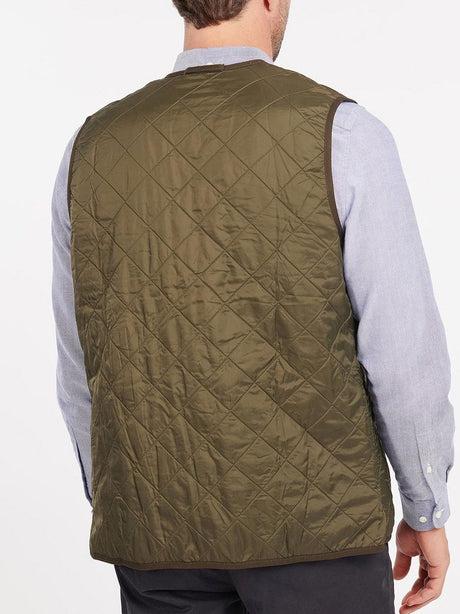 Gilet Barbour polarquilt waistcoat zip Uomo - Oliva