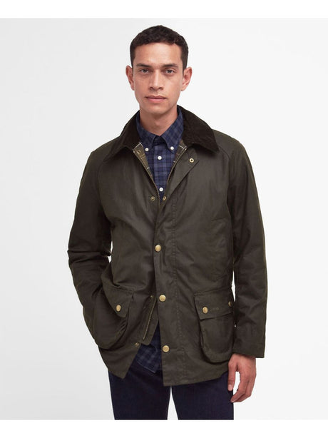 Giubbotto Barbour ashby wax Uomo - Oliva