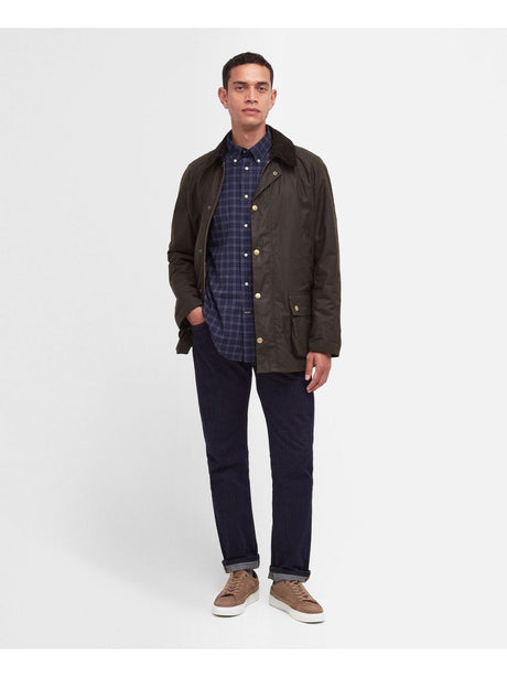 Giubbotto Barbour ashby wax Uomo - Oliva