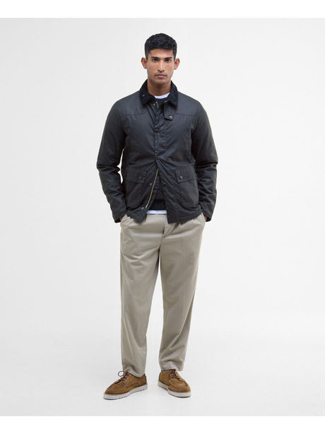 Giubbotto Barbour reelin wax Uomo - Navy