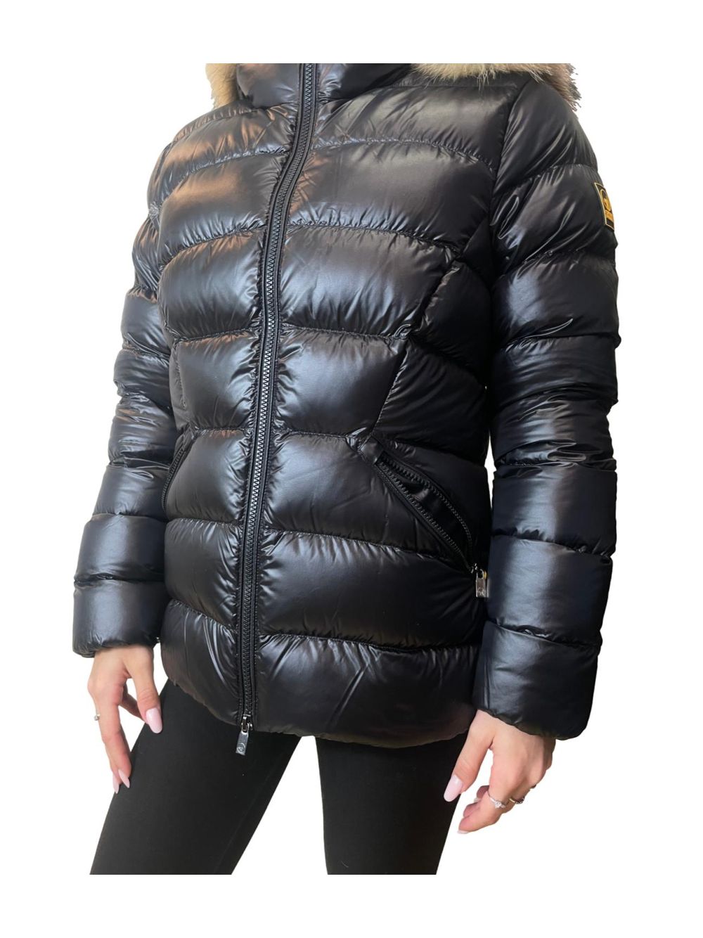 Piumino Ciesse Piumini RANGI REAL FUR Donna - Nero