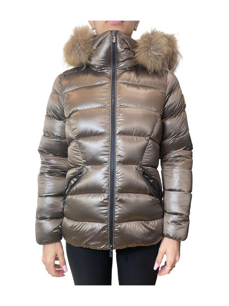 Piumino Ciesse Piumini RANGI REAL FUR Donna - Marrone