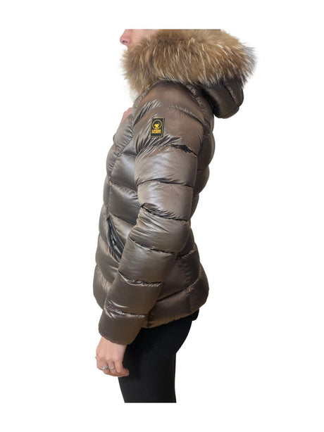 Piumino Ciesse Piumini RANGI REAL FUR Donna - Marrone
