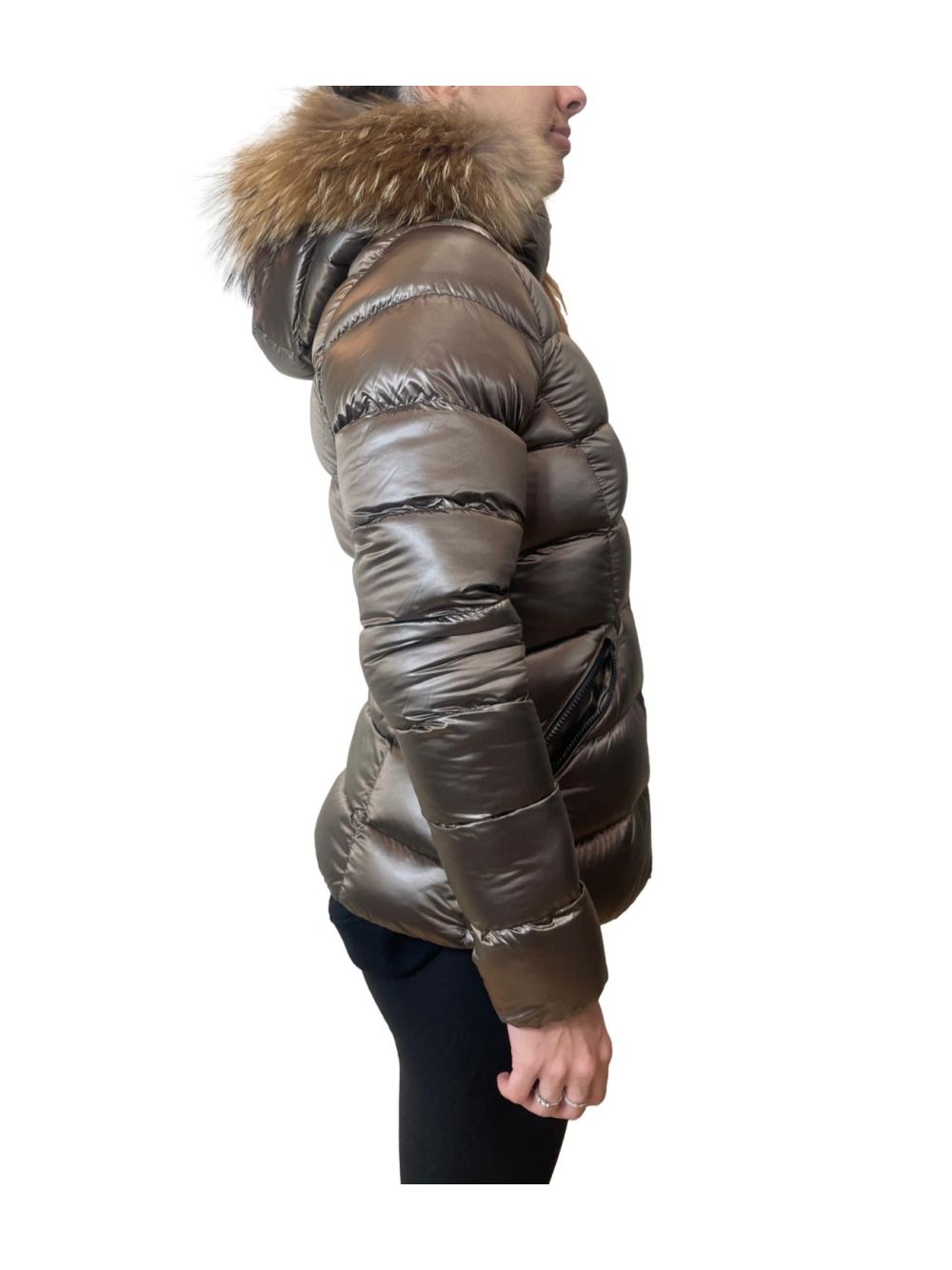 Piumino Ciesse Piumini RANGI REAL FUR Donna - Marrone