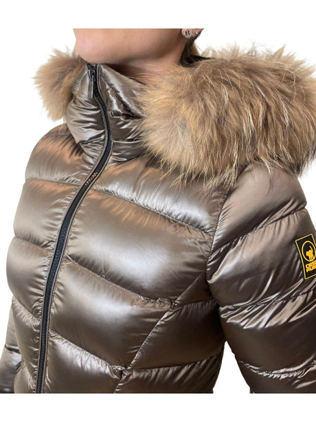 Piumino Ciesse Piumini RANGI REAL FUR Donna - Marrone