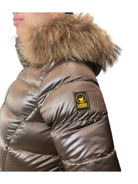 Piumino Ciesse Piumini RANGI REAL FUR Donna - Marrone