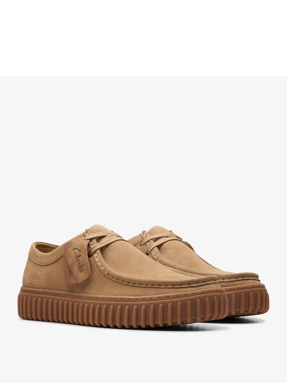 Clarks Torhill lo shoe in dark sand suede Clarks Torhill lo shoe in dark sand suede