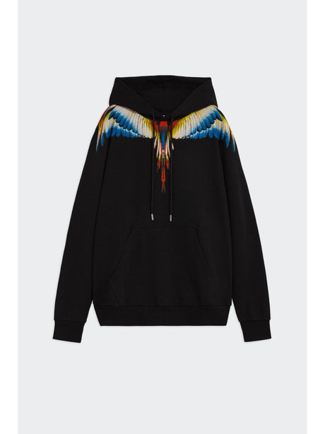 Felpa COUNTY OF MILAN logo wings colorfull Uomo - Nero