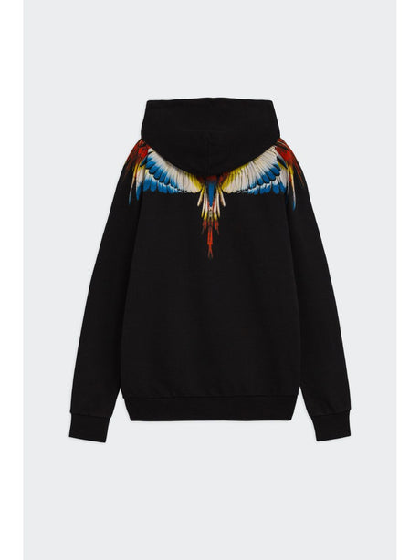 Felpa COUNTY OF MILAN logo wings colorfull Uomo - Nero