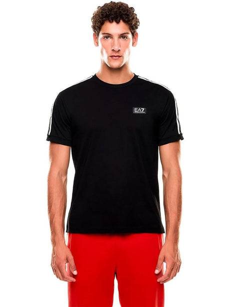 T-shirt Ea7 Train Logo Braided Tape Uomo - Nero