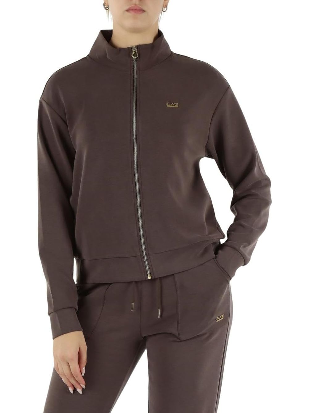 Felpa Ea7 Donna - Cioccolato