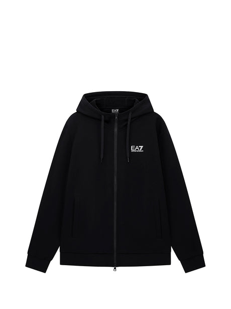 Felpa Ea7 ZIP CAPPUCCIO TRAIN CORE Uomo - Nero