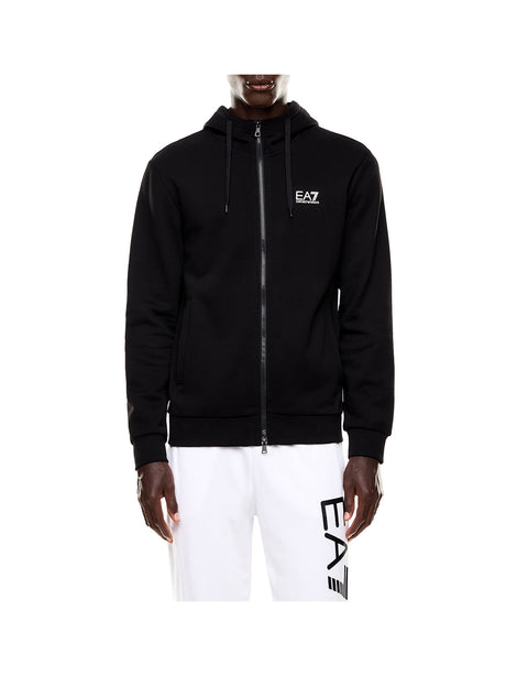 Felpa Ea7 ZIP CAPPUCCIO TRAIN CORE Uomo - Nero