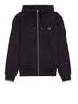 Felpa Fred Perry Hooded Zip Through Sweatshirt Uomo - Nero