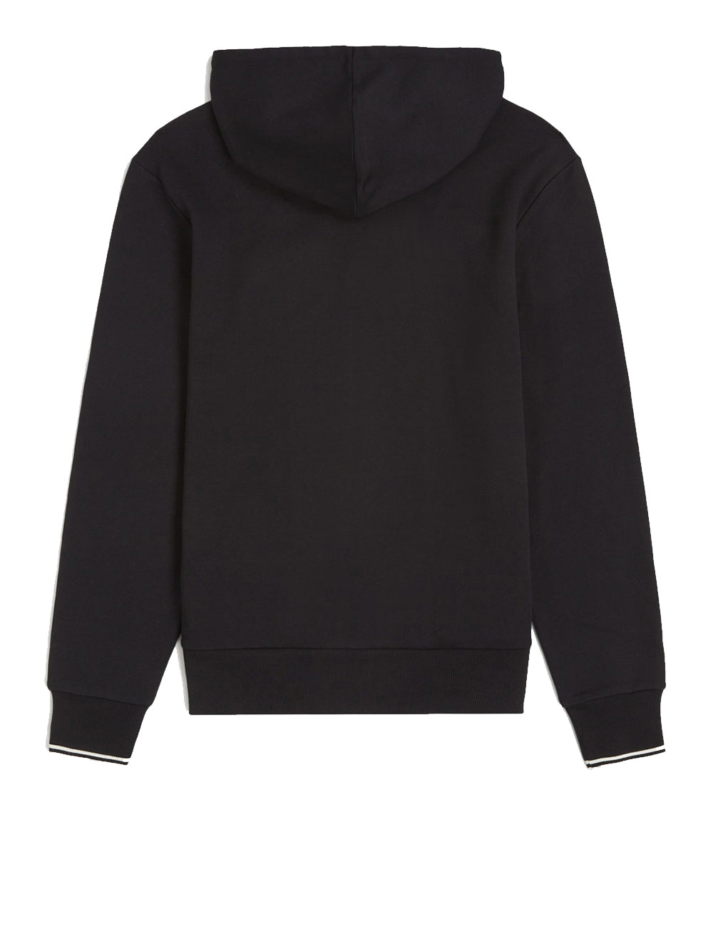 Felpa Fred Perry Hooded Zip Through Sweatshirt Uomo - Nero