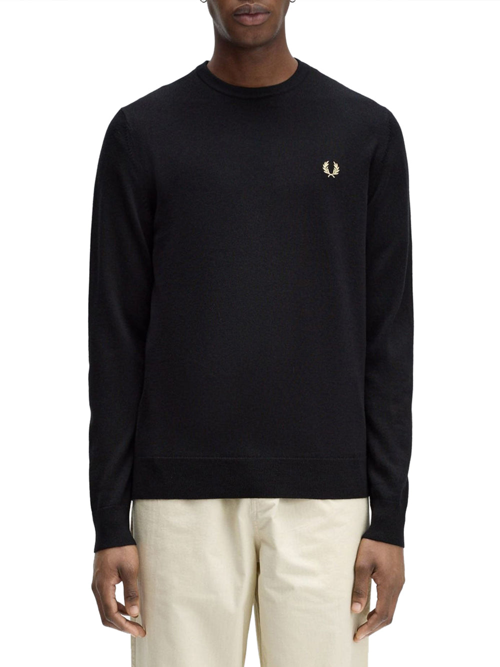 Pullover Fred Perry Classic Crew Neck Jumper Uomo - Nero