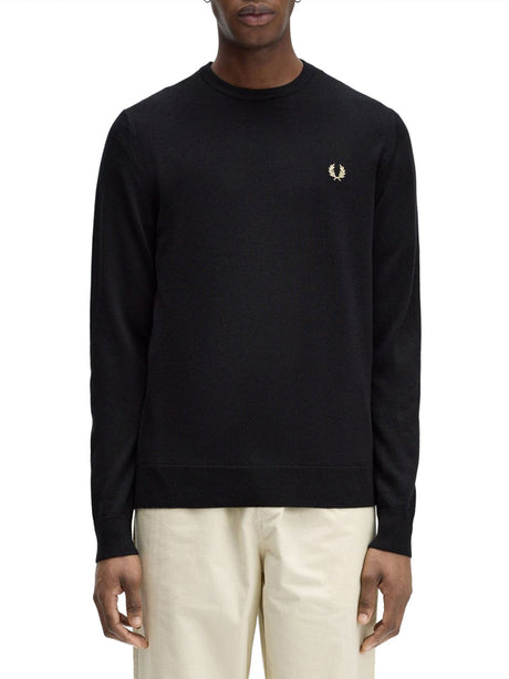 Pullover Fred Perry Classic Crew Neck Jumper Uomo - Nero