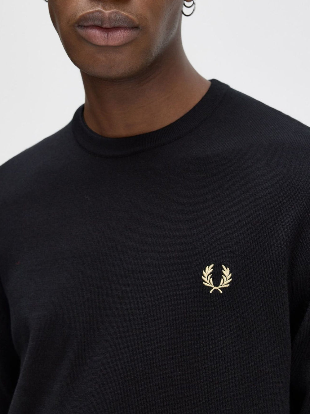 Pullover Fred Perry Classic Crew Neck Jumper Uomo - Nero