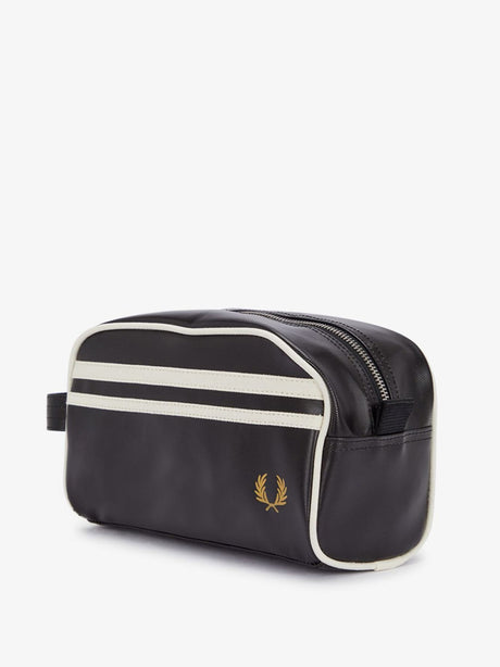 Borsa Pochette Fred Perry Coated Polyester Wash Bag Uomo - Nero