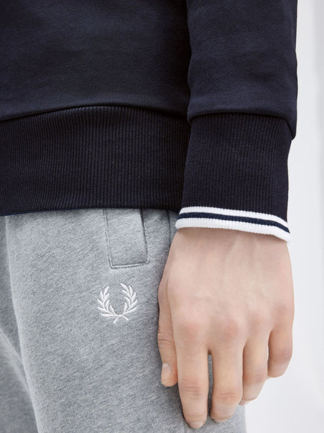 Felpa Fred Perry Half Zip Sweatshirt Uomo - Navy