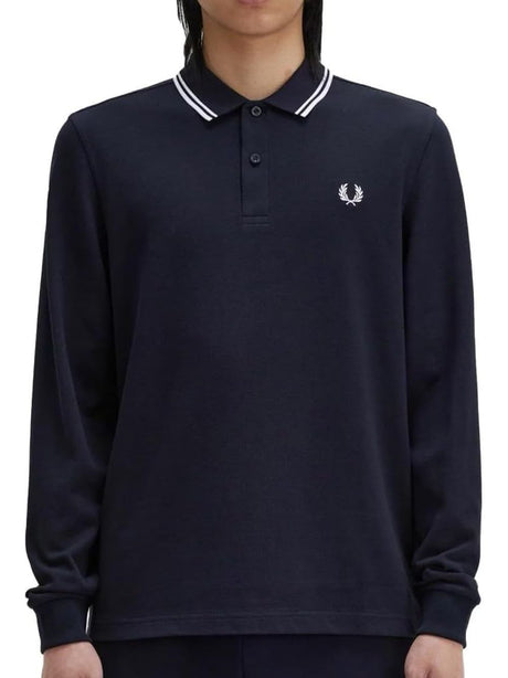 Polo Fred Perry Ls Twin Tipped Shirt Uomo - Blu