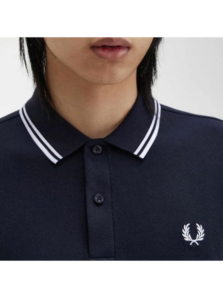Polo Fred Perry Ls Twin Tipped Shirt Uomo - Blu