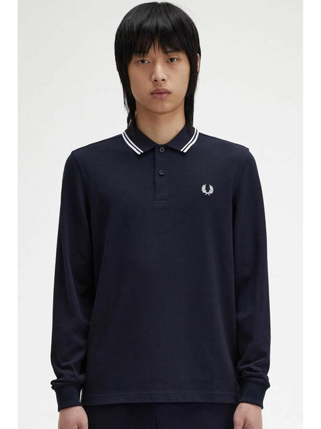 Polo Fred Perry Ls Twin Tipped Shirt Uomo - Blu