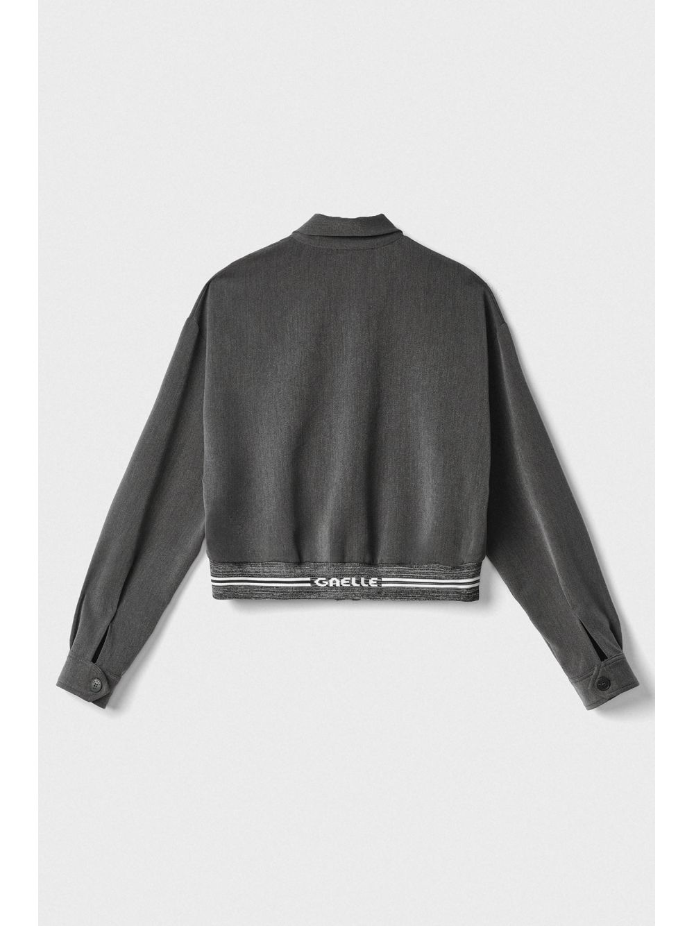 Felpa Gaelle ZIP CROP CON LOGO SUL FONDO Donna - Grigio