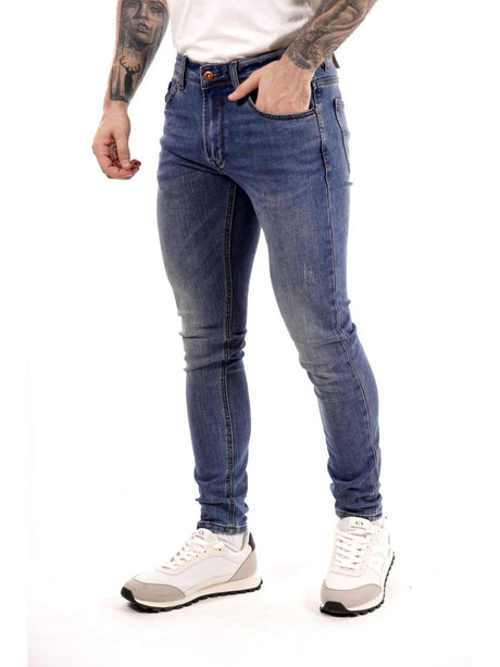 Jeans Gianni Lupo KEVIN skinny fit light wash Uomo - Denim