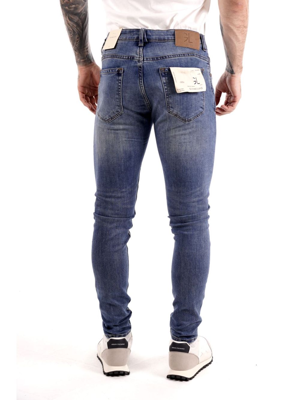 Jeans Gianni Lupo KEVIN skinny fit light wash Uomo - Denim