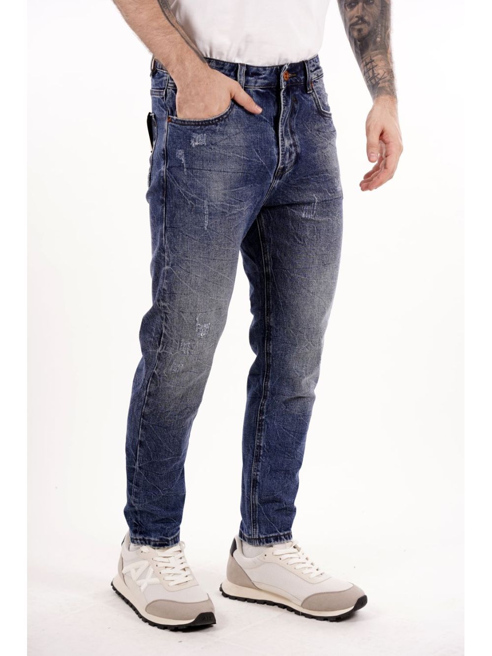 Jeans Gianni Lupo MIKE carrot cropped fit Uomo - Denim