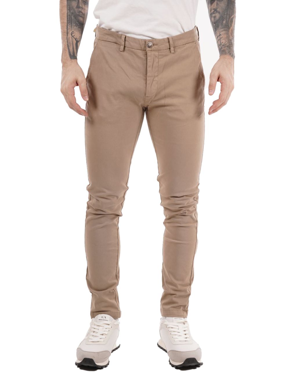 Pantalone Gianni Lupo chino stretch Uomo - Marrone