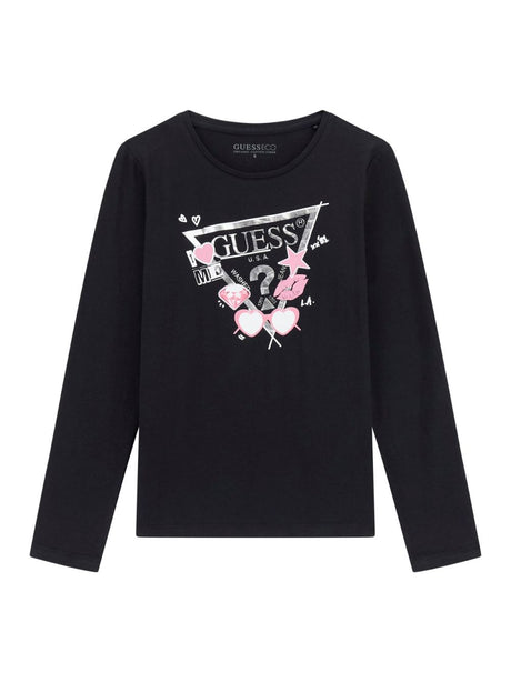 T-shirt Guess Bambina - Nero
