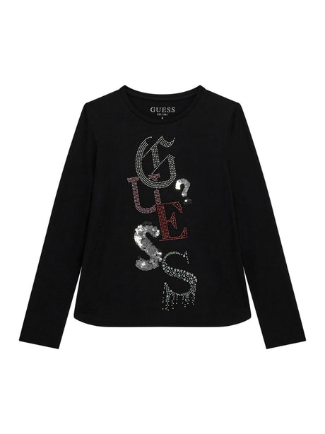 T-shirt Guess Bambina - Nero