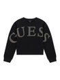 Felpa Guess BIG LOGO STRASS Bambina - Nero