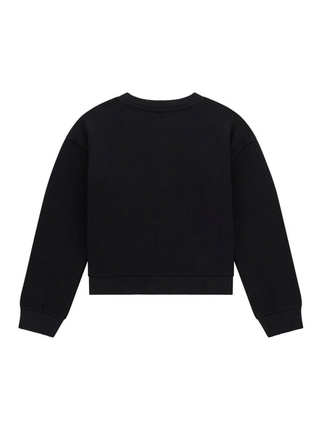 Felpa Guess BIG LOGO STRASS Bambina - Nero
