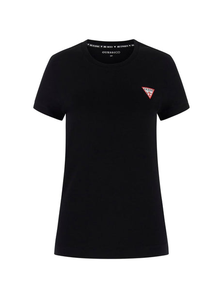T-shirt Guess Mini Tringle Donna - Nero