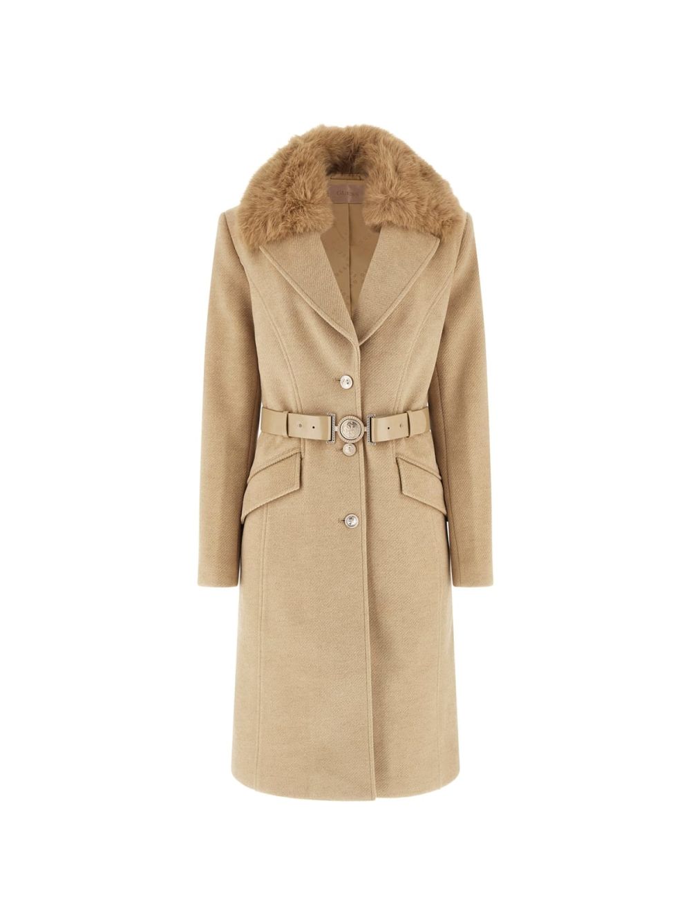 Giubbotto Guess New Patrice Belted Coat Donna - Marrone