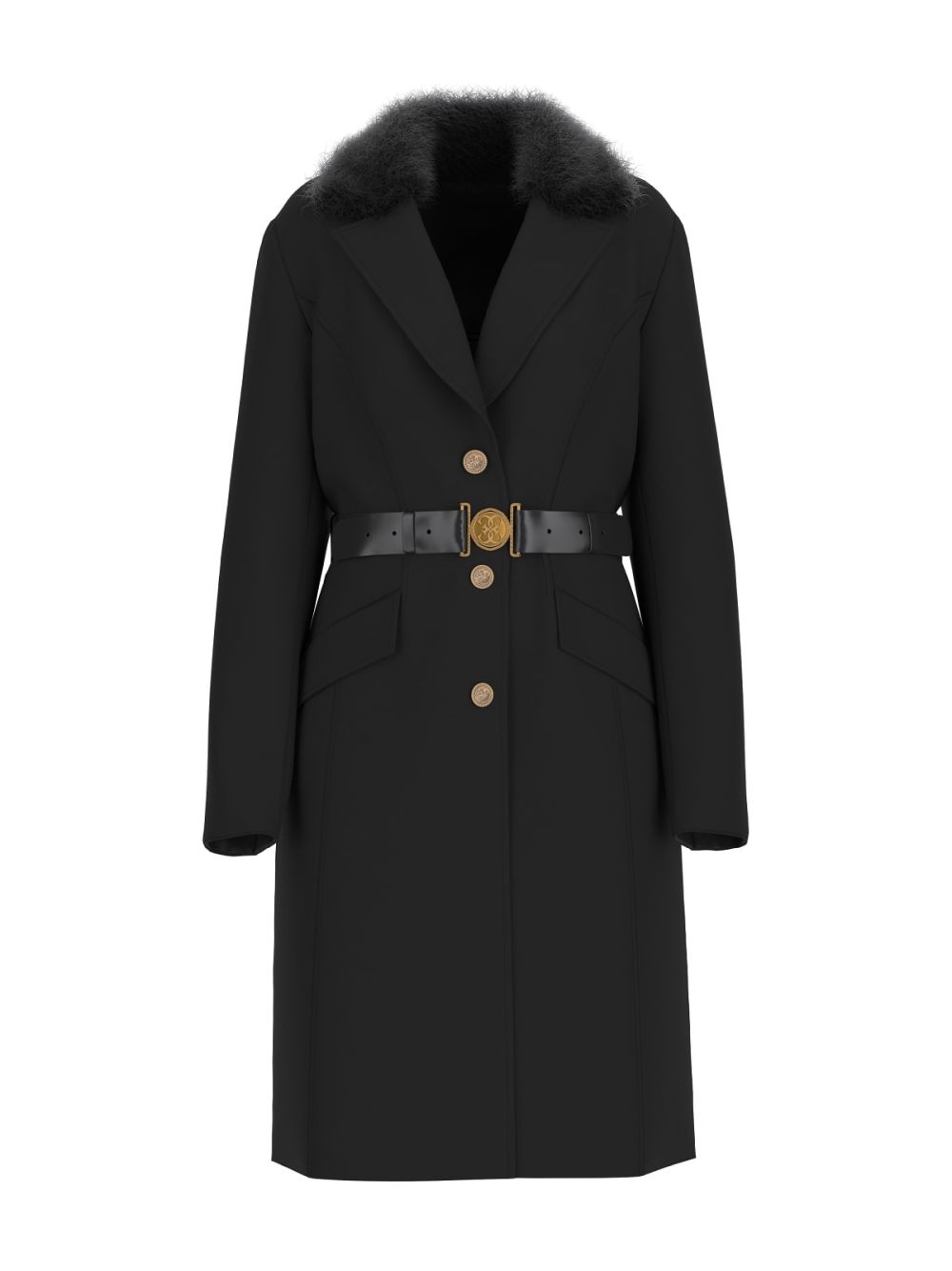 Giubbotto Guess New Patrice Belted Coat Donna - Nero