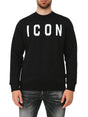 Felpa Icon GIROCOLLO C/LOGO GRANDE Uomo - Nero