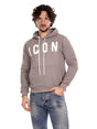 Felpa Icon CAPPUCCIO C/LOGO GRANDE Uomo - Grigio