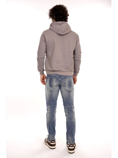 Felpa Icon CAPPUCCIO C/LOGO GRANDE Uomo - Grigio
