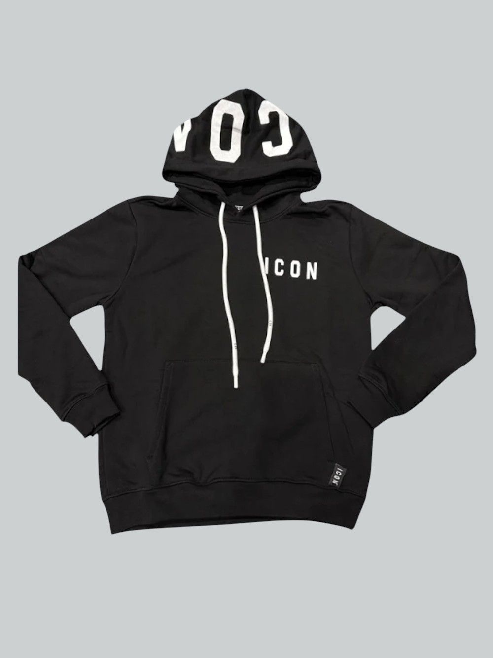 Felpa Icon LOGO SU CAPPUCCIO Uomo - Nero