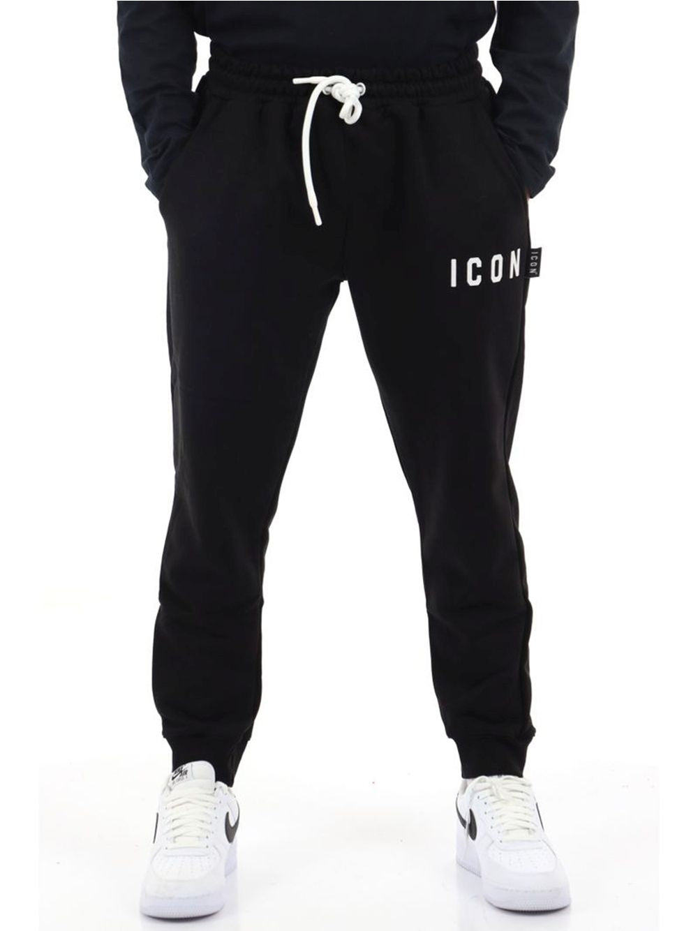 Pantalone Felpa Icon LOGO PICCOLO Uomo - Nero