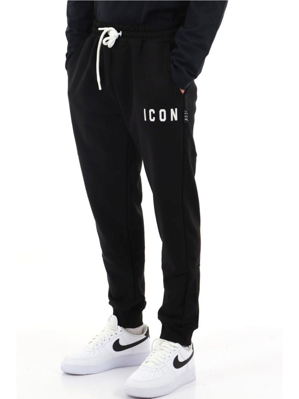 Pantalone Felpa Icon LOGO PICCOLO Uomo - Nero