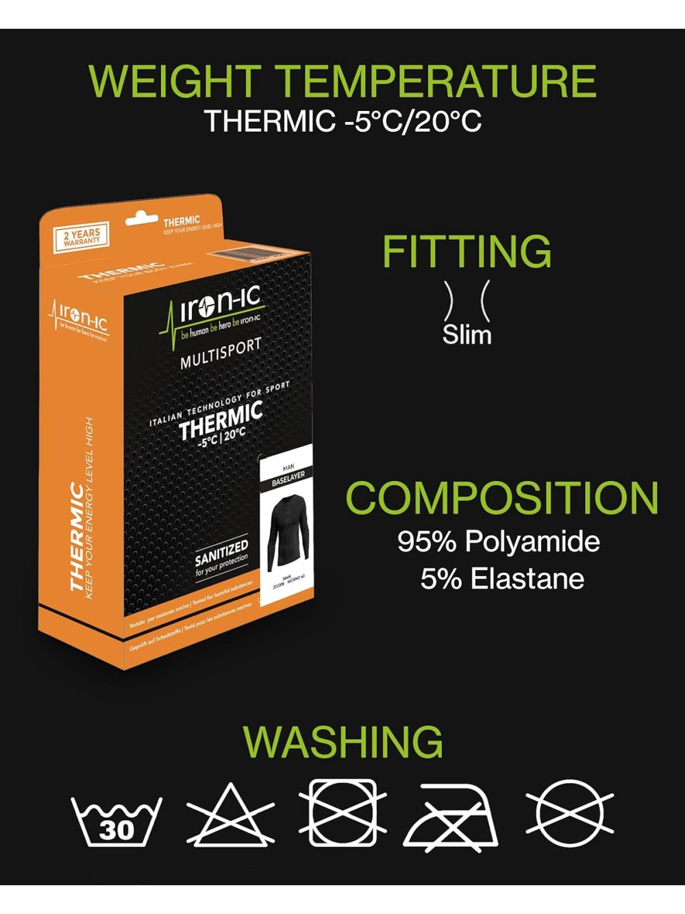 Intimo Sci IroN-ic irn icone 2.3 Uomo - Nero