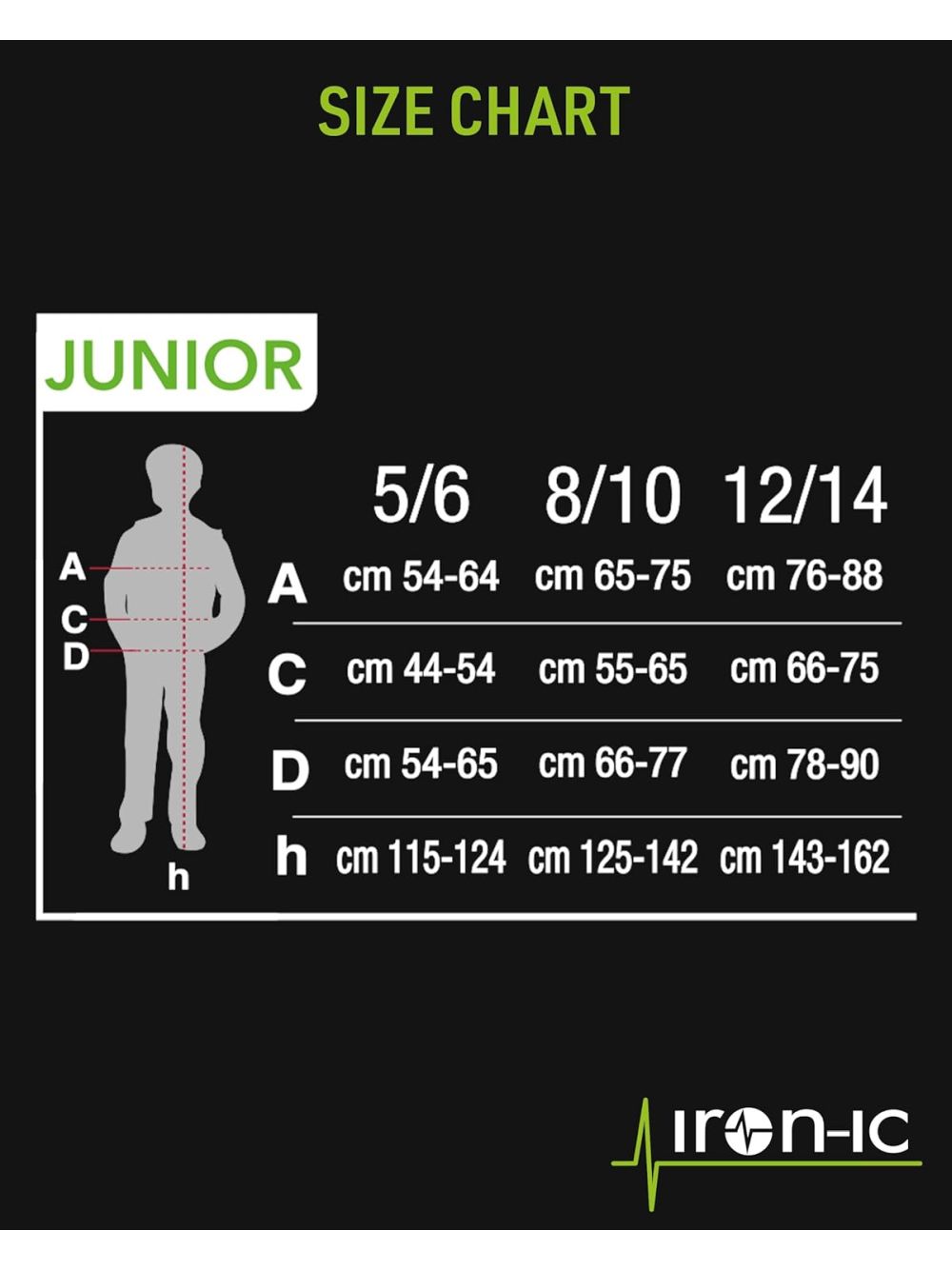 Intimo Sci IroN-ic irn icone 2.3 Unisex Bambino - Nero