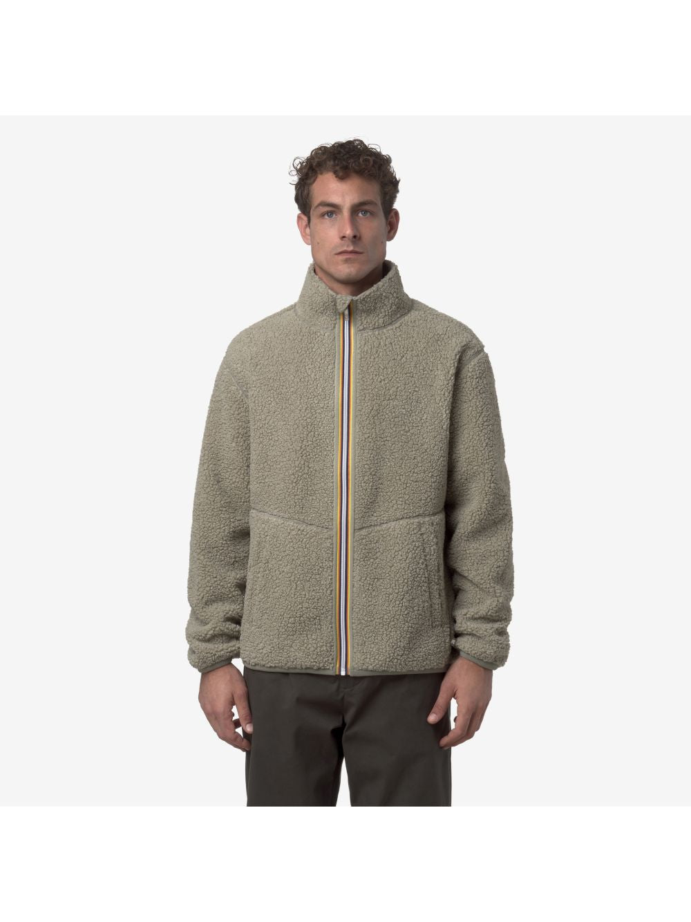 Pile K-Way PASCAL SHERPA POLAR DOUBLE Uomo - Verde