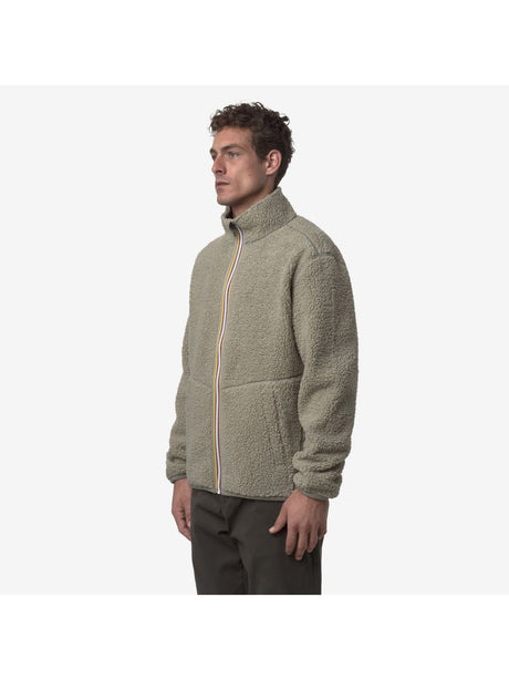 Pile K-Way PASCAL SHERPA POLAR DOUBLE Uomo - Verde