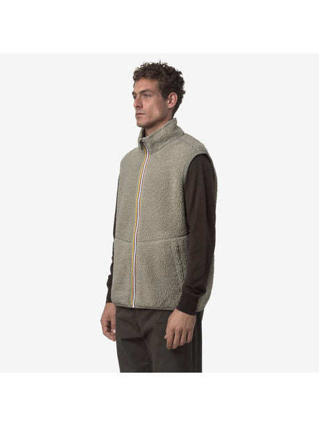 Pile K-Way YANNICK SHERPA POLAR DOUBLE Uomo - Verde